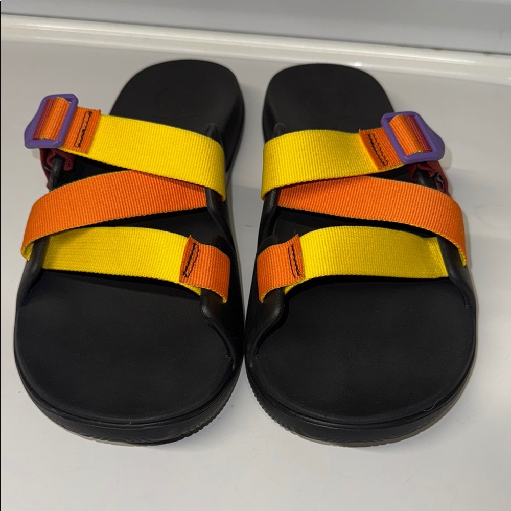 Chaco Sandals with Yellow and Orange Straps